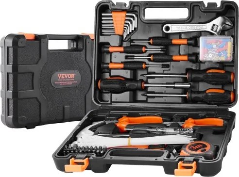 VEVOR-gereedschapsset, 132-delige set handgereedschap voor algemeen huishoudelijk gebruik, doe-het-zelf-gereedschapsset met draagbare gereedschapskoffer, hoogwaardig staal, voor huisonderhoud, doe-het-zelfprojecten en autoreparaties