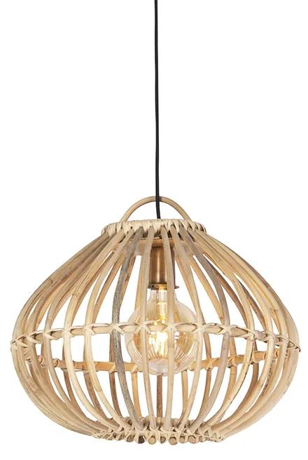 Landelijke hanglamp naturel bamboe - Cane Drop Landelijk / Rustiek E27 Scandinavisch bol / globe / rond Binnenverlichting Lamp