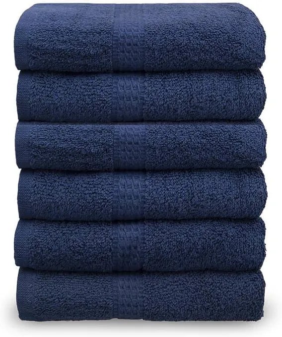 Vitality Pur 6-PACK: Handdoeken - Marine Blauw 50 x 100