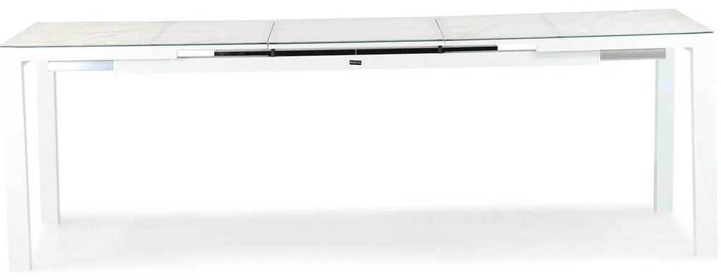 Dining Tuintafel rechthoekig uitschuifbaar 180/240 x 90 cm Aluminium Wit Alicante