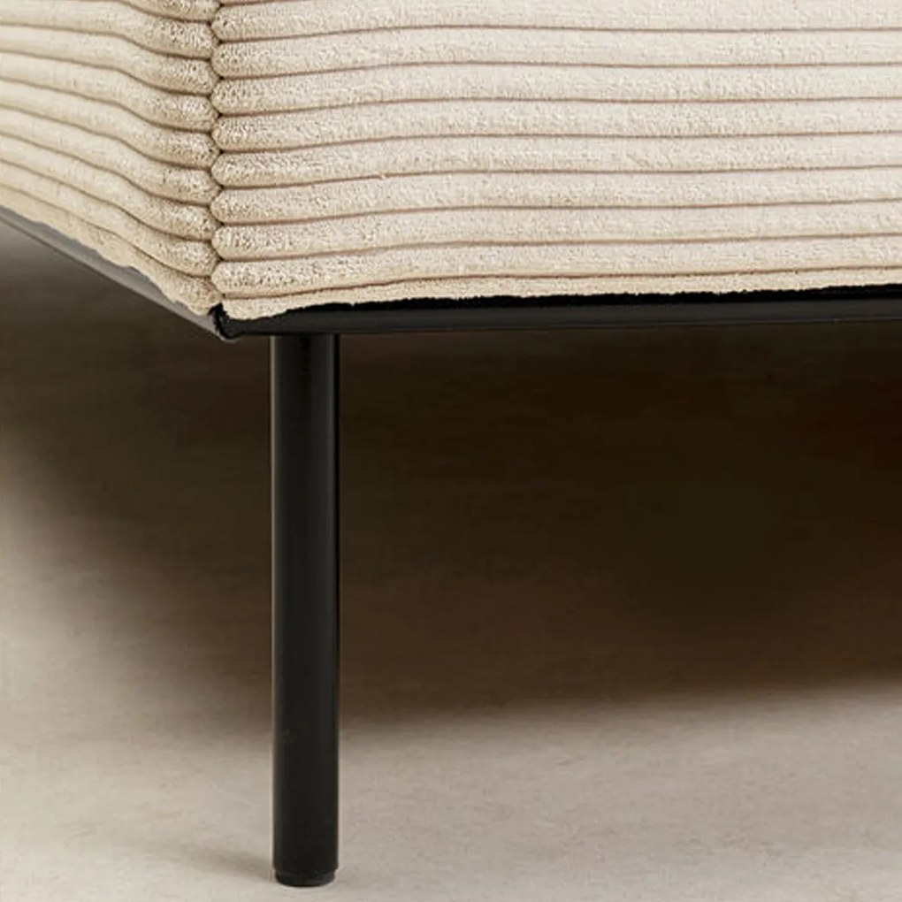 Gestoffeerd Bedframe Beige Stof 180 Cm
