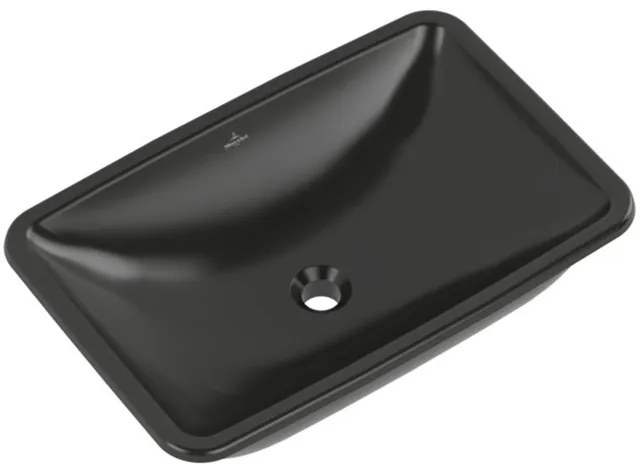 Villeroy & boch Loop & friends wastafel - 38x61.5cm - zonder kraangat - p.black C+ 4a5800r7