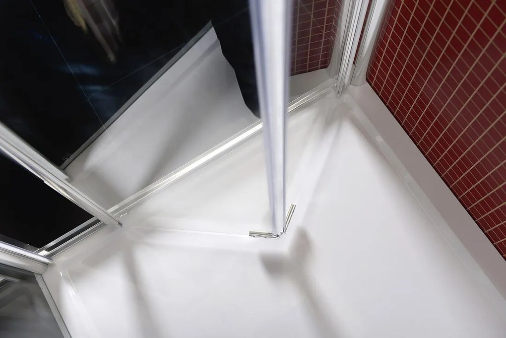 Polysan Lucis vierkante douchecabine met vouwdeur 90x90cm chroom