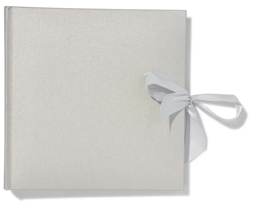HEMA Fotoboek Met Strik 24x24.5 Linnen Zilver