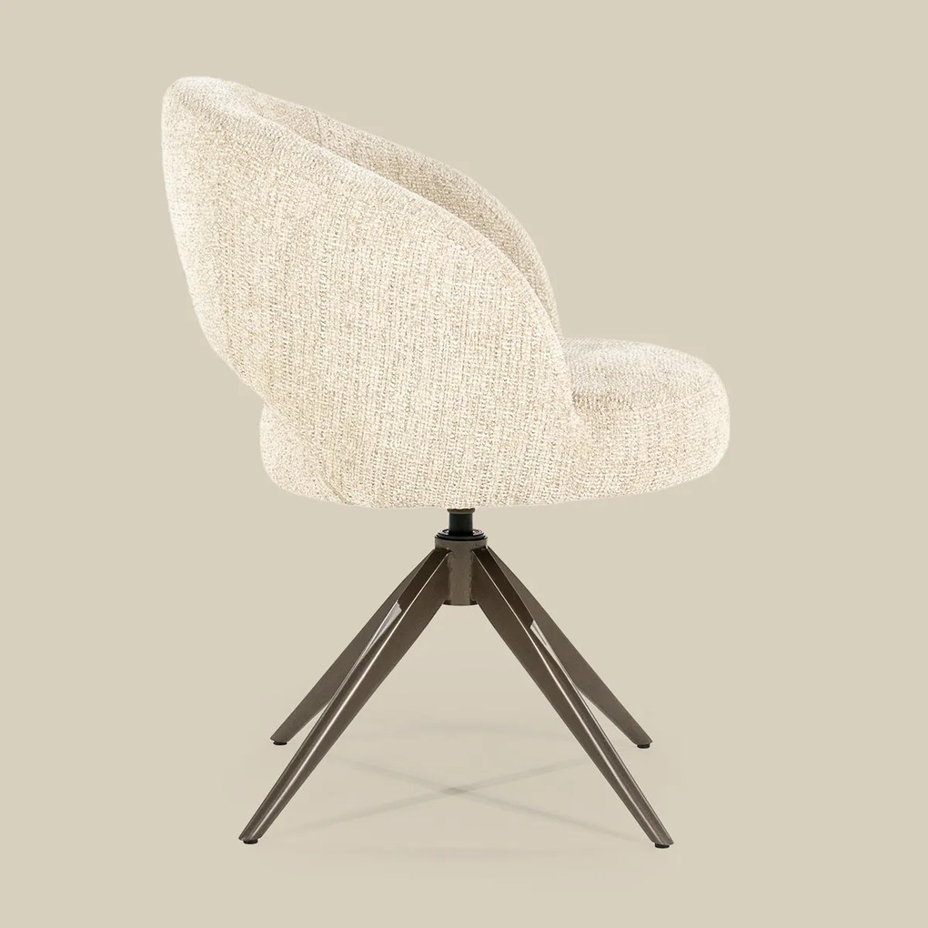 Eleonora Alissa Ronde Eetkamerstoel Beige