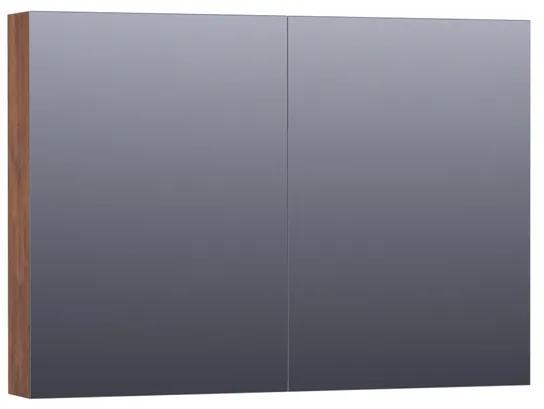 Saniclass Dual Spiegelkast - 100x70x15cm - 2 links- rechtsdraaiende spiegeldeur - MFC - viking shield 7269