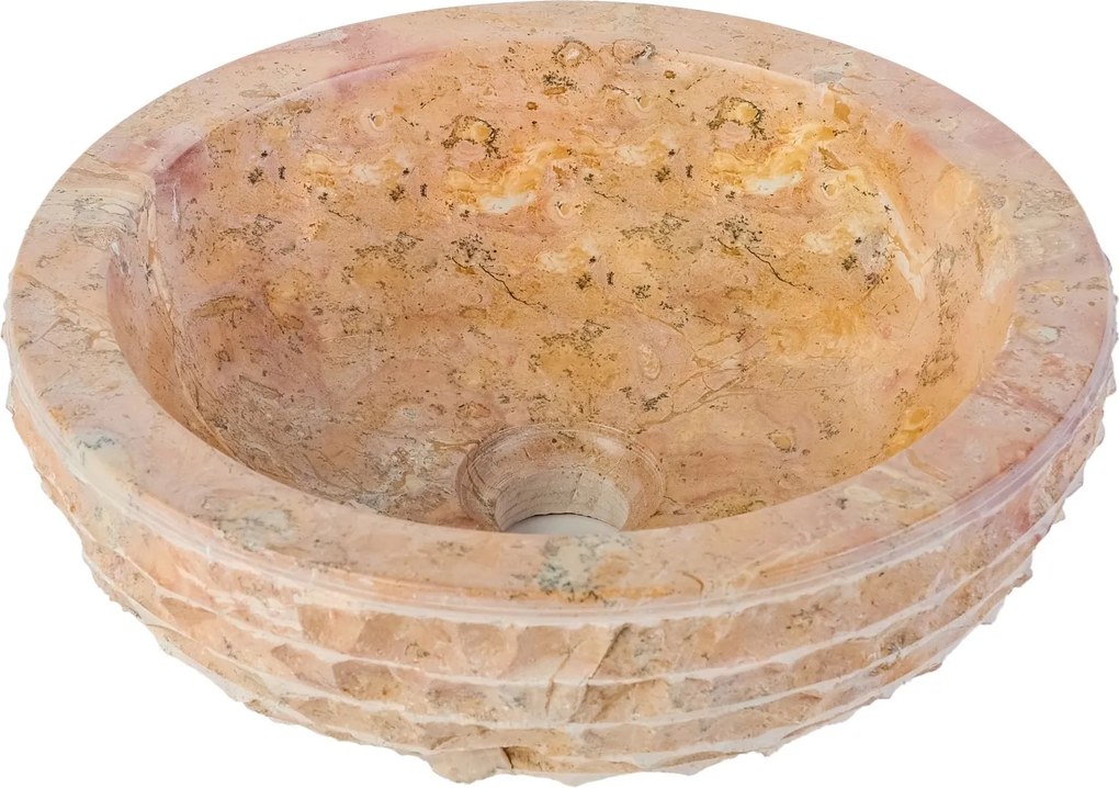 Sanigoods Eliza waskom rond 35x15cm sunset crème