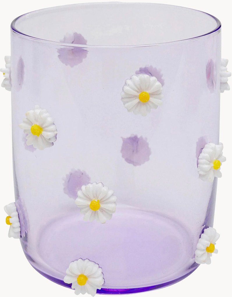 Waterglazen Party Flowers, 4-delig