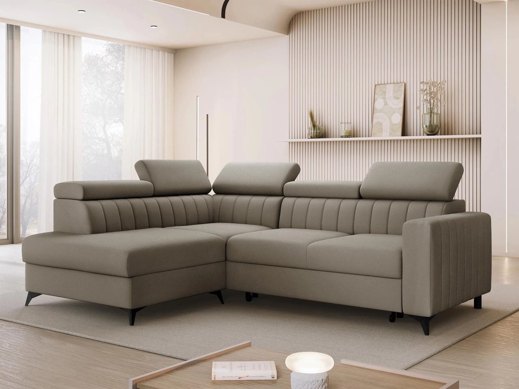 Hoekbank Columbus 202, Aanwezig, Aanwezig, 249x195x80cm, 148.5 kg, Poten: Kunststof, Metaal, Hout: Grenen