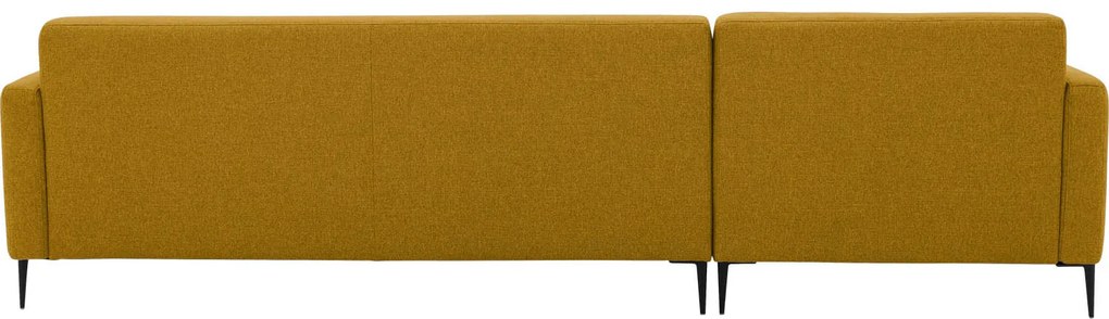 Goossens  Key West geel, stof, 3-zits, modern design