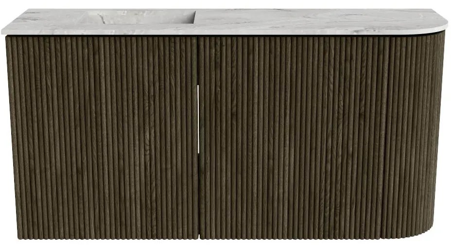 Mondiaz Joya DLux 80cm toiletmeubel ronding rechts shadow met wastafel faye links 1 kraangat glace