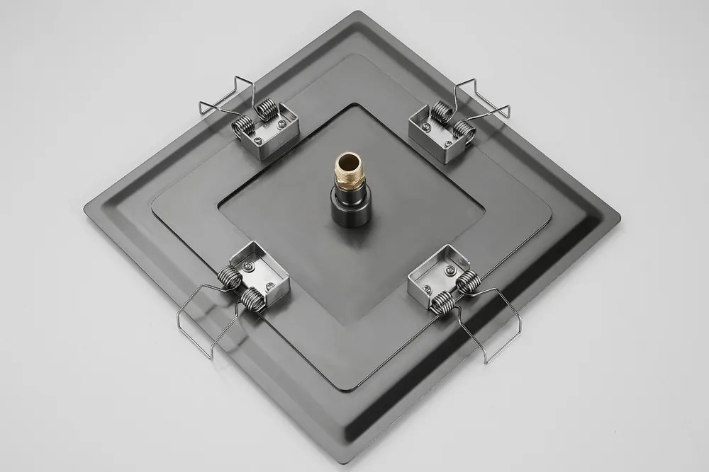 Saniclear Plus inbouw regendouche met inbouw douchekop 30x30cm verouderd ijzer - gunmetal