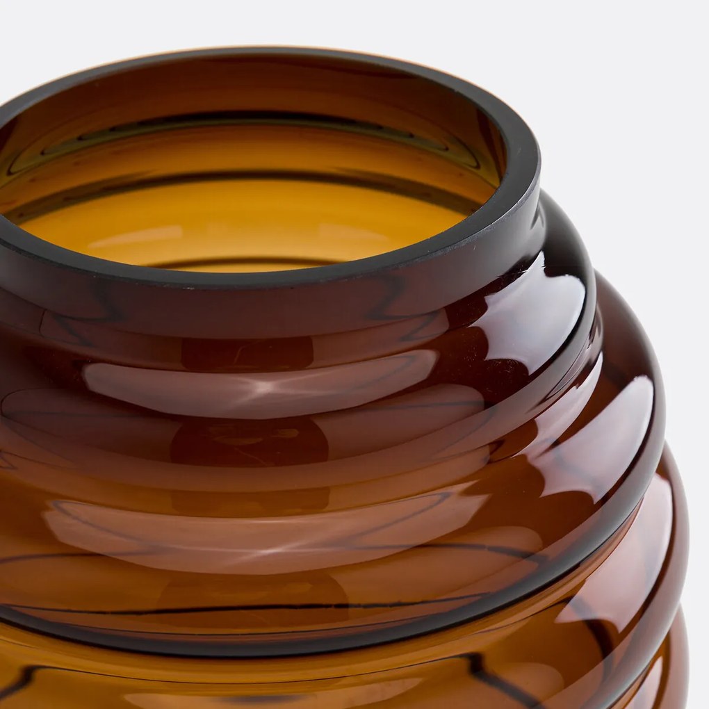 Vaas in glas H25 cm, Mukita