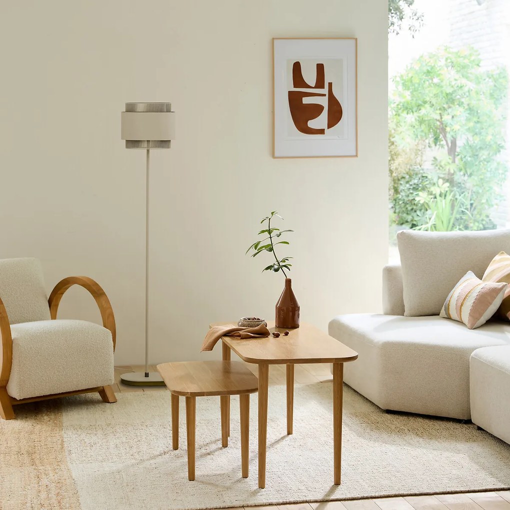 Dubbele vloerlamp in metaal, Leila