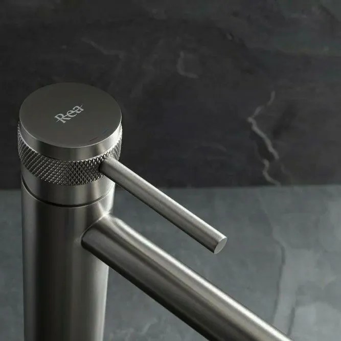 Wastafelkraan Rea Lungo Grip Gun Grey High