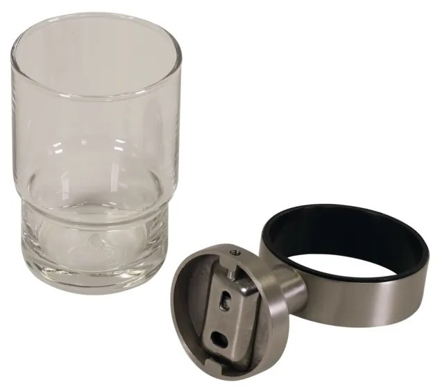 Plieger Vigo glashouder met glas geborsteld chroom