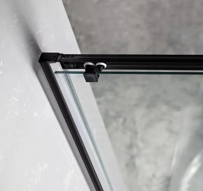Gelco Sigma douchecabine 110x90cm met helderglas mat zwart