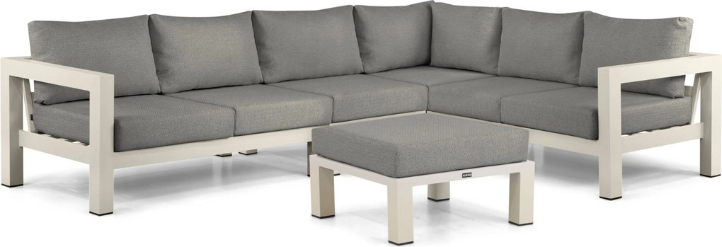 Hoek loungeset 6 personen Aluminium Taupe Lifestyle Garden Furniture Luca