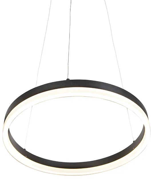 Design hanglamp zwart 40 cm incl. LED 3-staps dimbaar - Anello