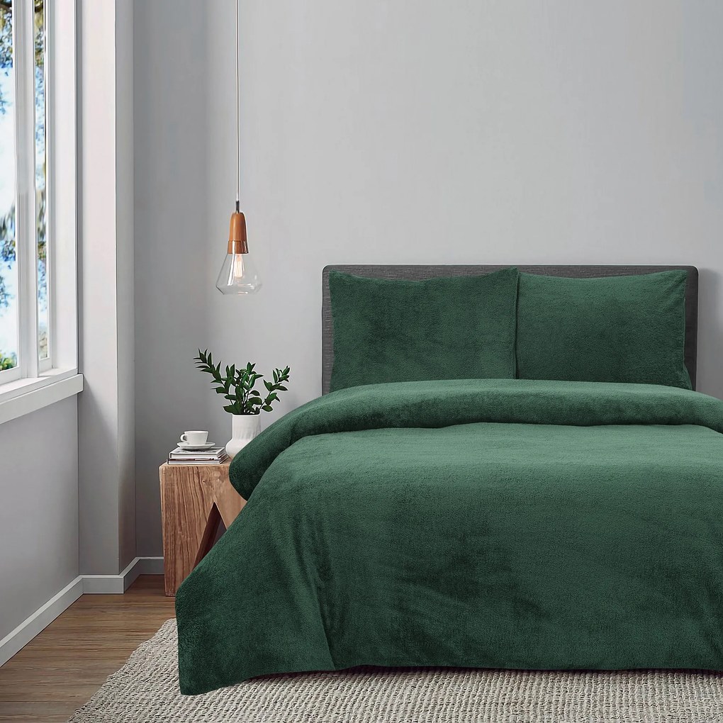 Dekbedovertrek Teddy Fleece – 100% zacht materiaal – 240×220 – groen