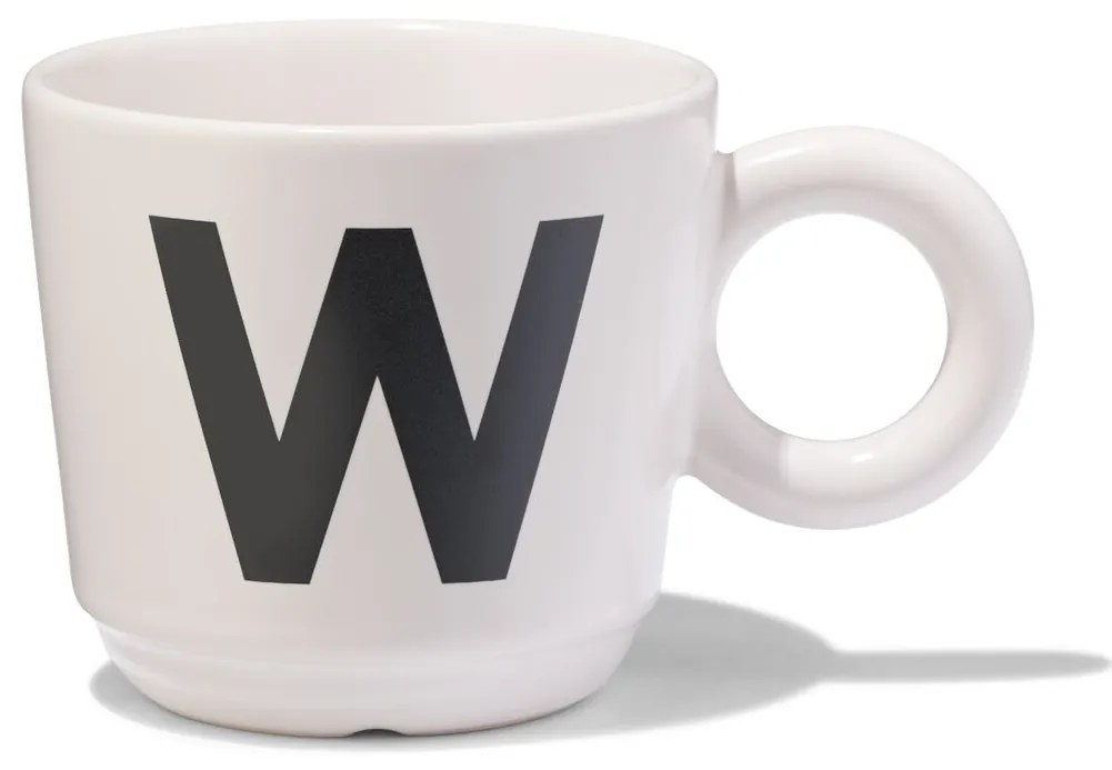 HEMA Aardewerk Mok 280ml Letter W