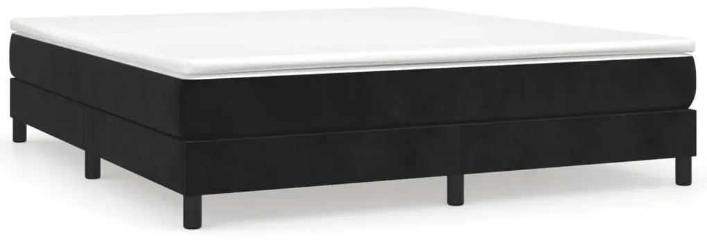 vidaXL Boxspringframe fluweel zwart 160x200 cm