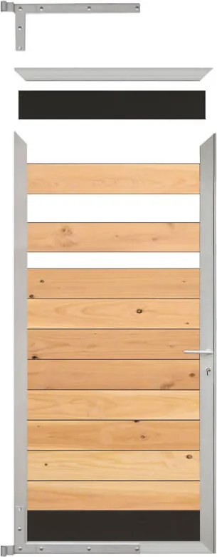 Tuindeur composiet Mix & Match frame blank aluminium (90 x 180 cm)