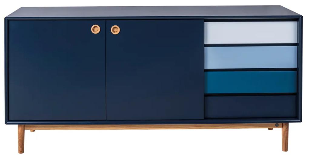 Tenzo Tom Tailor Color Box Blauw Retro Dressoir - 170x44x80cm.