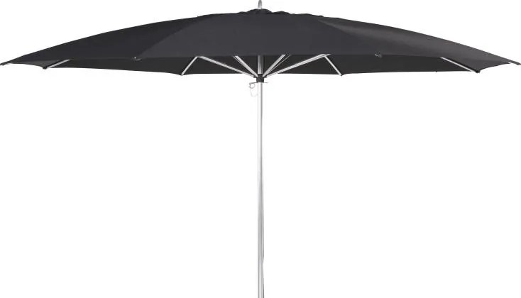 4 seasons outdoor | shanghai parasol Ø 250 cm charcoal  Parasol     weerbestendig