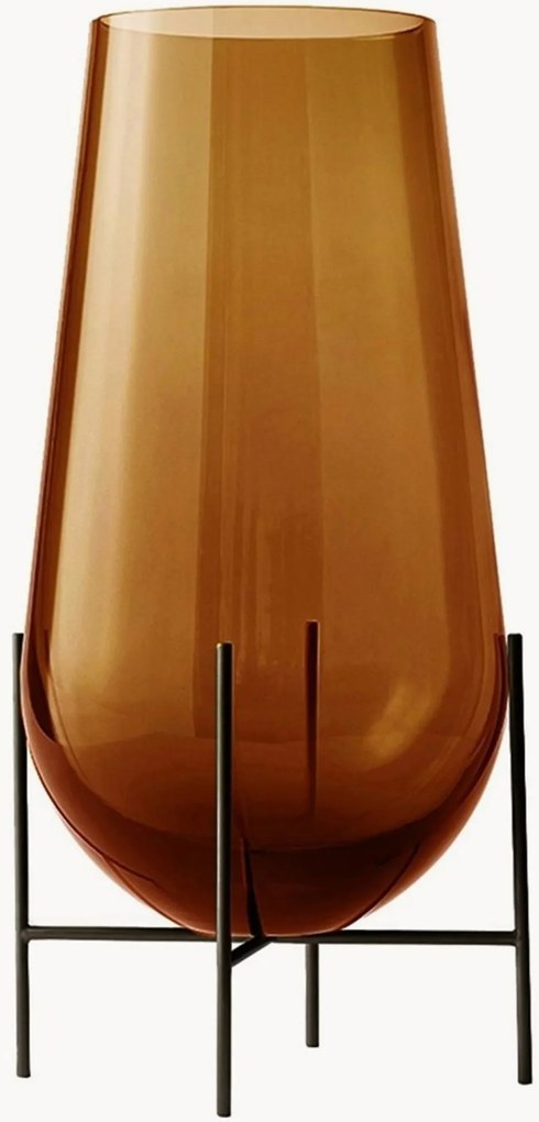 Mondgeblazen vloervaas Échasse met frame, H 28 cm