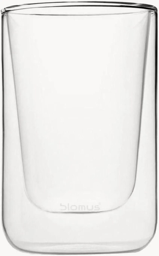 Dubbelwandige cappuccinoglazen Nero, 2-delig