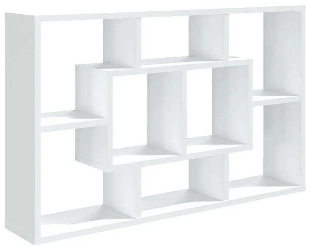 vidaXL Wandschap 85x16x52,5 cm bewerkt hout wit