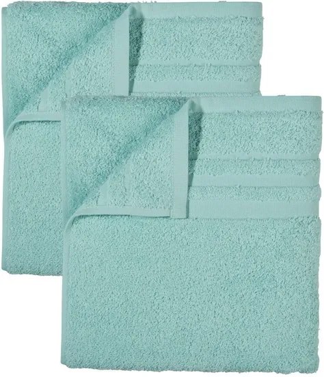 2 badstof handdoeken, 50 x 100 cm Turquoise