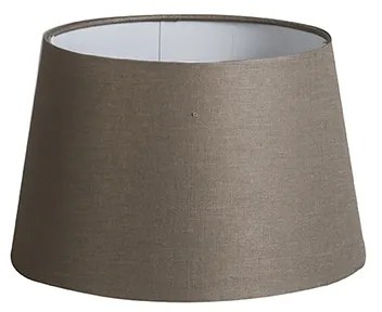 Stoffen Linnen lampenkap taupe 25/16 rond