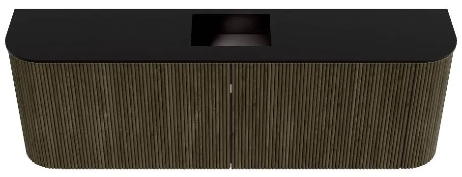 Mondiaz Joya 125cm toiletmeubel ronding links/rechts shadow met wastafel faye midden zonder kraangat urban