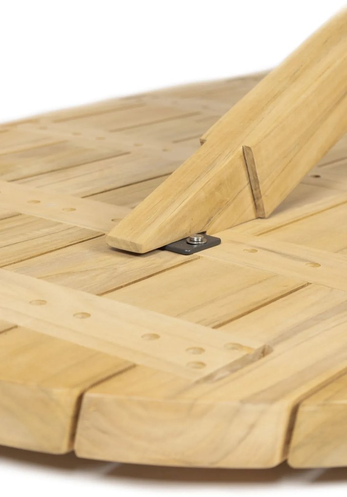 4 Seasons Outdoor Calpi low dining set met Prado tafel met ellips blad 240 cm    houtkleur weerbestendig