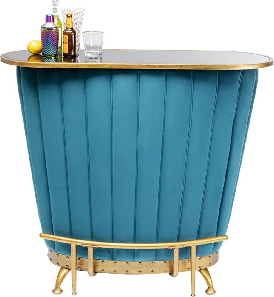 Huisbar Fluweel Blauw - 120 X 48cm.