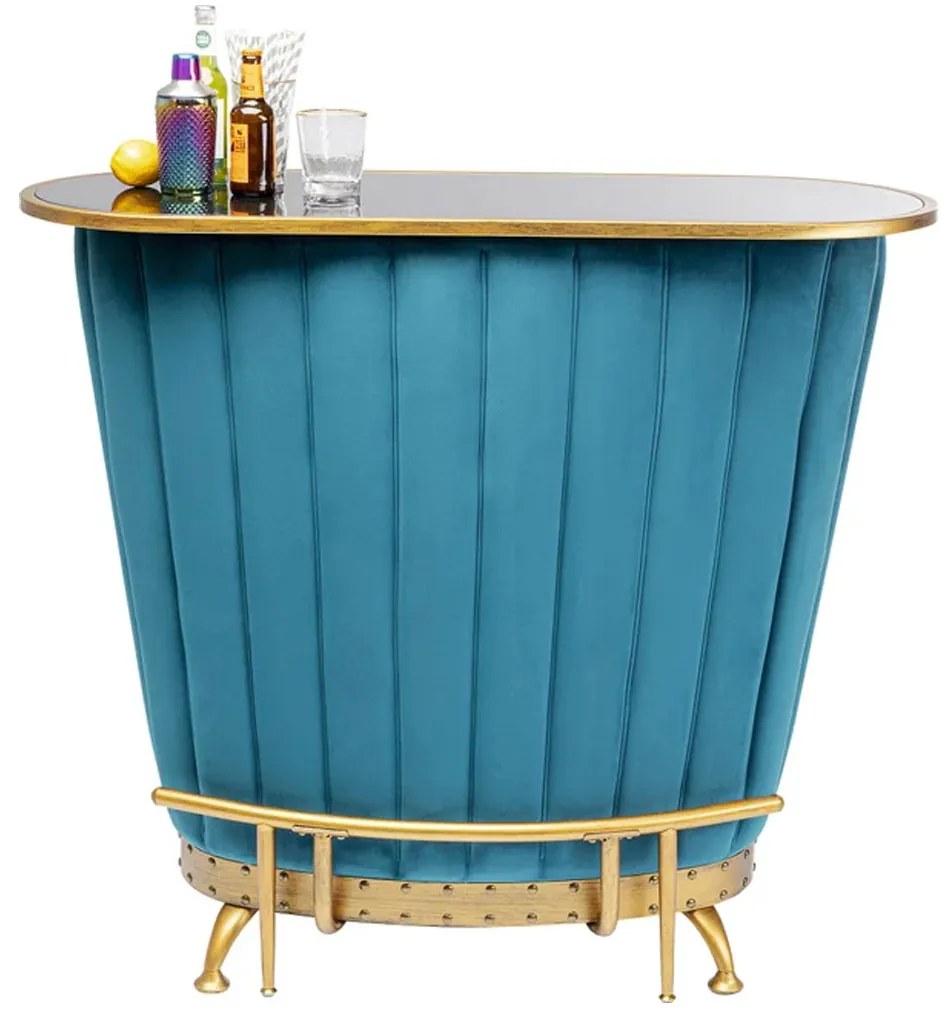 Kare Design After Work Huisbar Fluweel Blauw - 120 X 48cm.