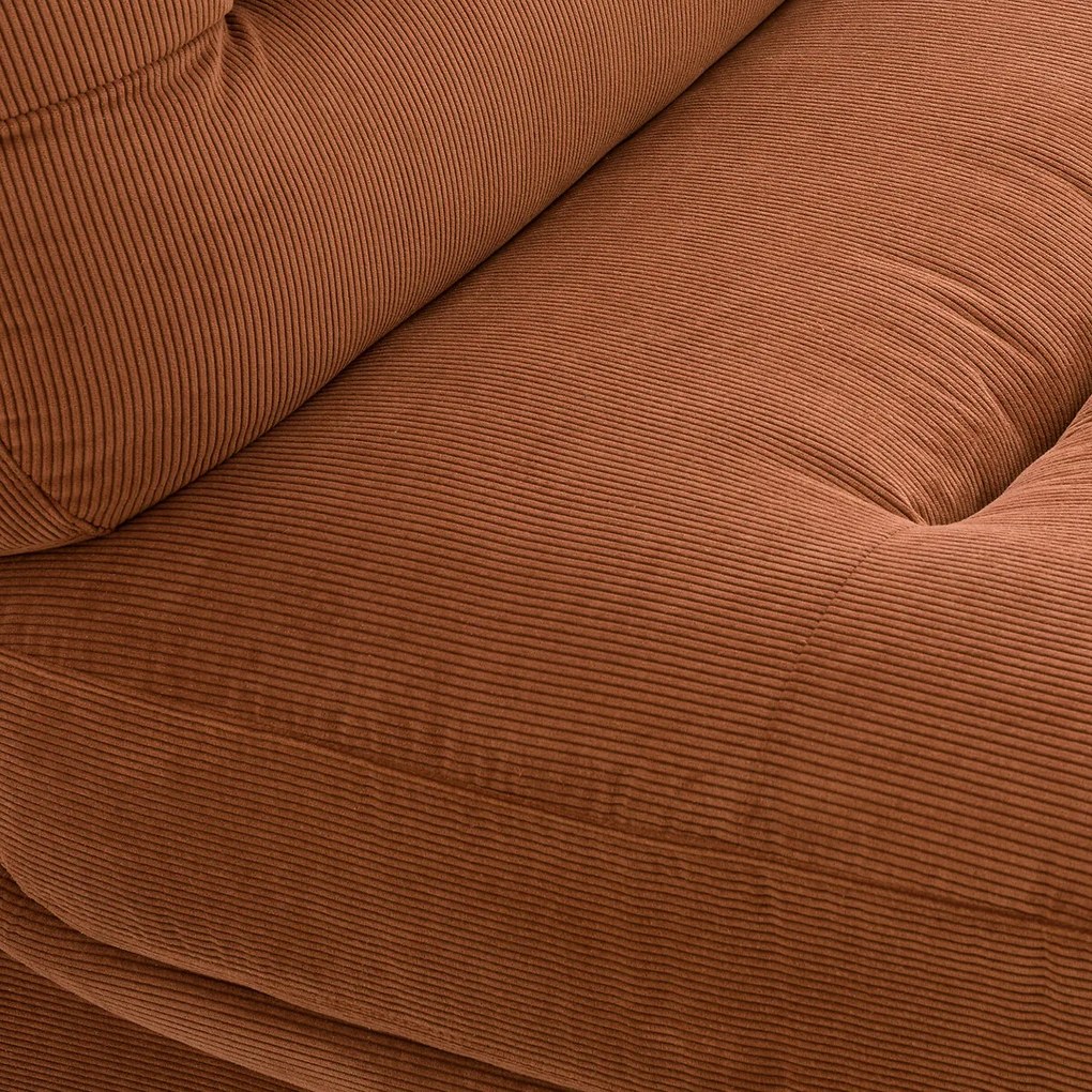 Fauteuil, ribfluweel, 2-zits, voor modulaire bank, JONAS