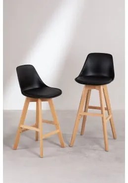 Pakket Van 2 Nordic Edition Hoge Krukken Zwart & ↑75 Cm - Sklum