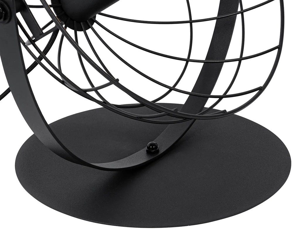 Industriële tafellamp zwart verstelbaar - Hanze