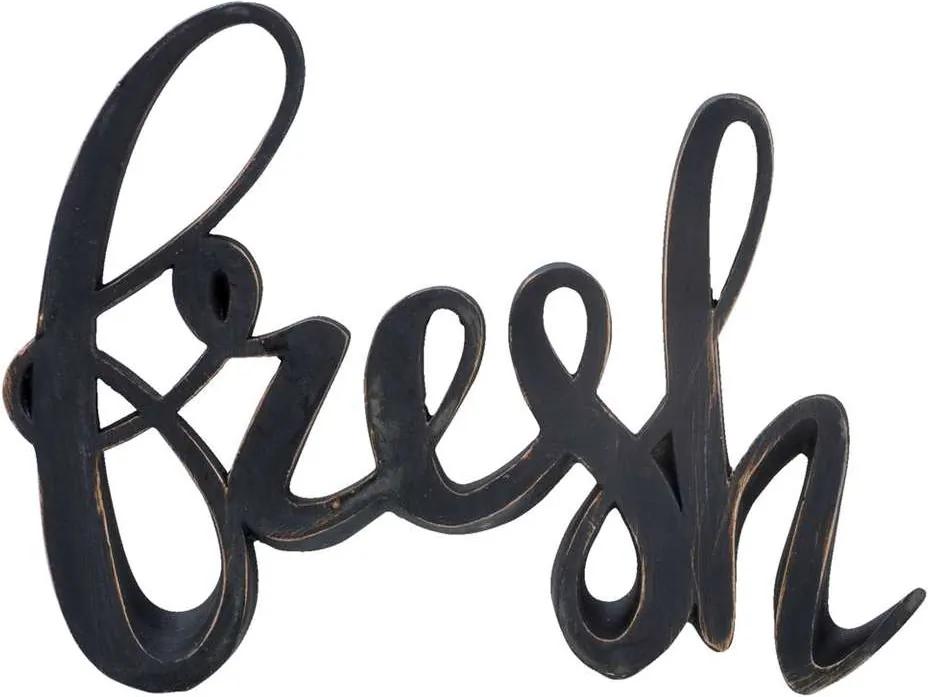 Deco letters Fresh - zwart -15x20 cm - Leen Bakker