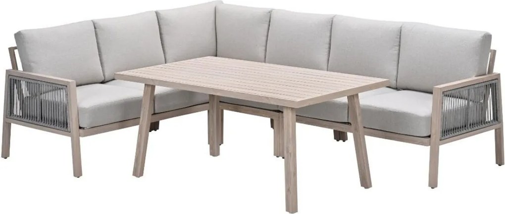 Garden Impressions San Capri lounge dining set 5-delig links - light oak look