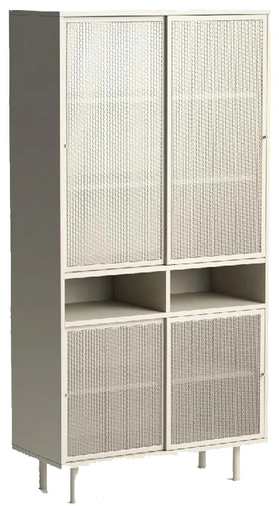 Hoge Kast Van Metaal Greige - 90x40x180cm.