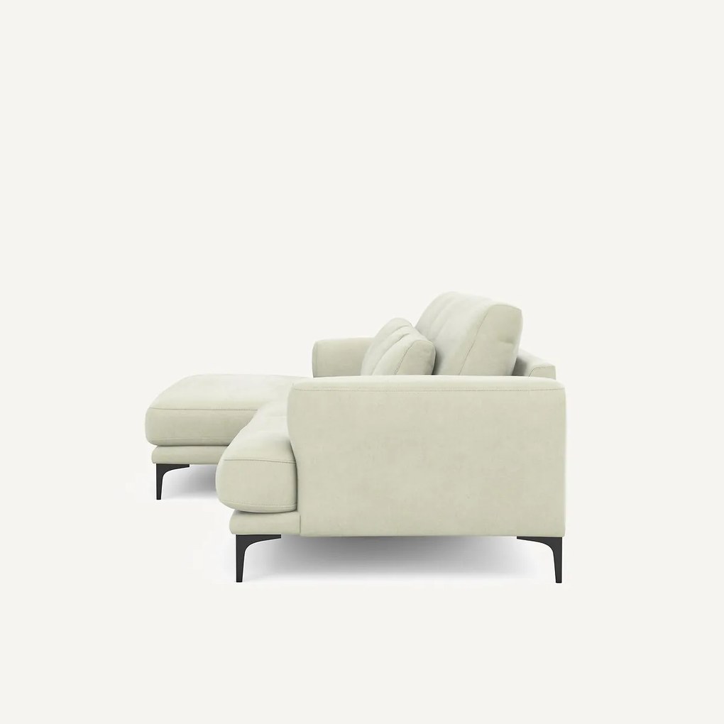 XL longchair links in stonewashed fluweel, MARSILE