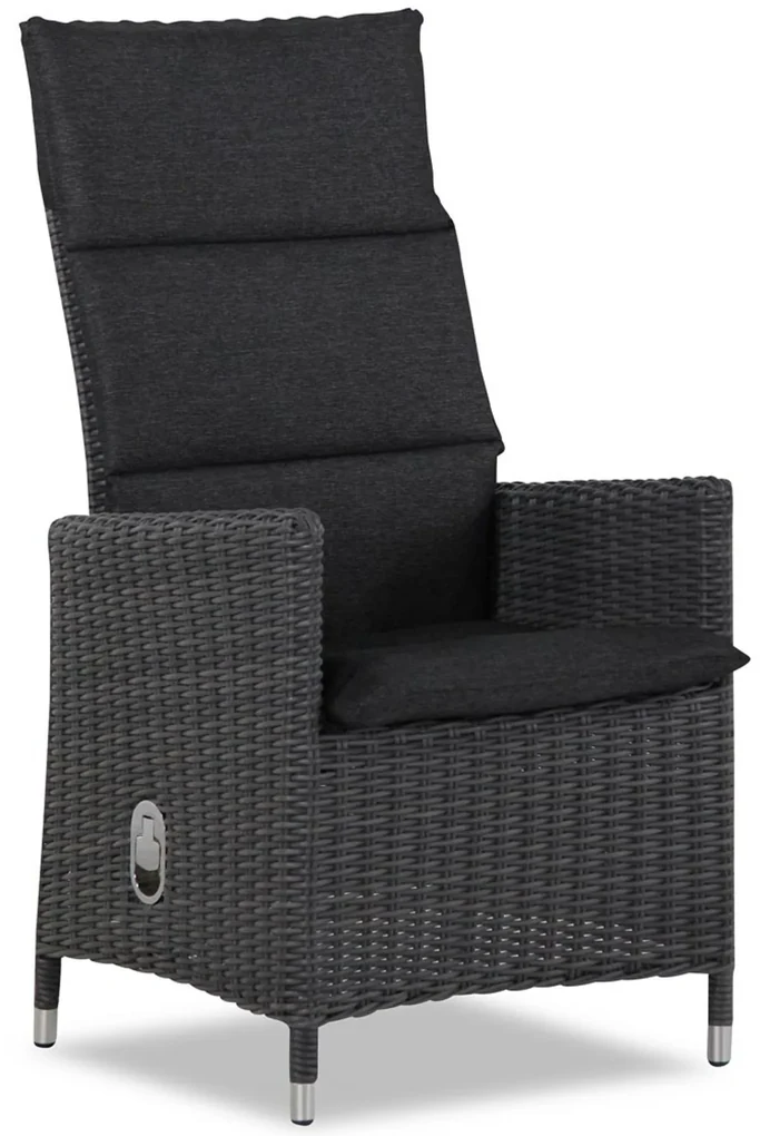 Tuinset 6 personen 260 cm Wicker Zwart Garden Collections Madera/Fourmile