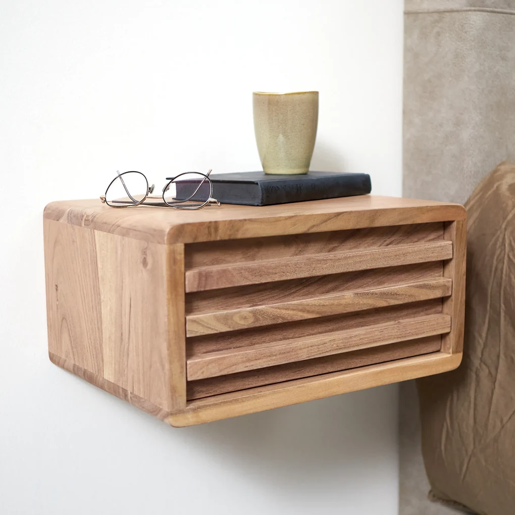 Wandrek Ljuredsø met lade 40x30x17 cm eikenkleurig en rotan