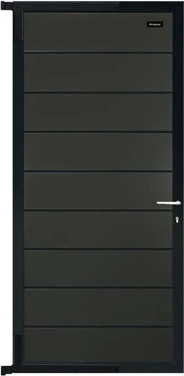 Tuindeur composiet Modular antraciet met antraciet aluminium frame compleet (90 x 195 cm)