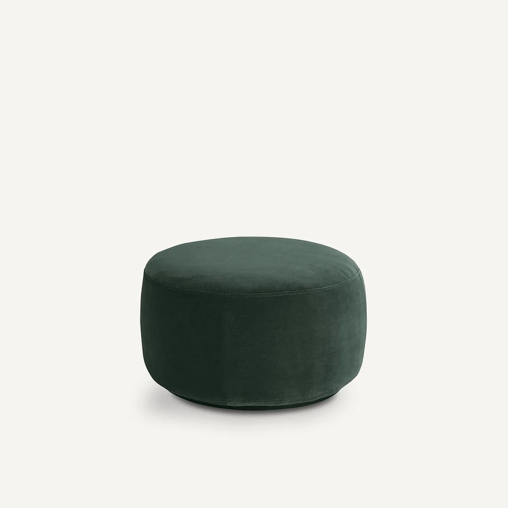 XL poef, in fluweel, Rosebury, ontwerp door Emmanuel Gallina