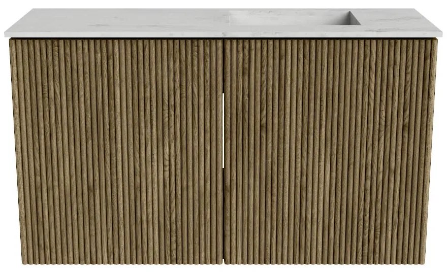 Mondiaz Joya DLux 70cm toiletmeubel dusk met wastafel faye rechts 1 kraangat opalo